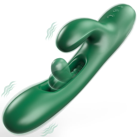 SENSIVO Thrusting Dildo Vibrator Sex Toys for Women, G Spot Vibrators with 10 Vibrating & 7 Flapping Patterns, Women Adult Toys