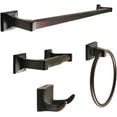 thumbnail image 1 of SENTO Cellar Classic Bathroom Accessories Set, Heavy Duty Metal Bath Hardware Set Wall Mounted, Includes Robe Hook, Standard Toilet Paper Holder, Towel Ring, 24” Towel Bar (4-Piece, Oil-Rubbed Bronze), 1 of 8