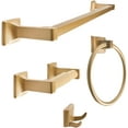 thumbnail image 1 of SENTO Cellar Classic Bathroom Accessories Set, Heavy Duty Metal Bath Hardware Set Wall Mounted, Includes Robe Hook, Standard Toilet Paper Holder, Towel Ring, 24" Towel Bar (4-Piece, Satin Brass), 1 of 8