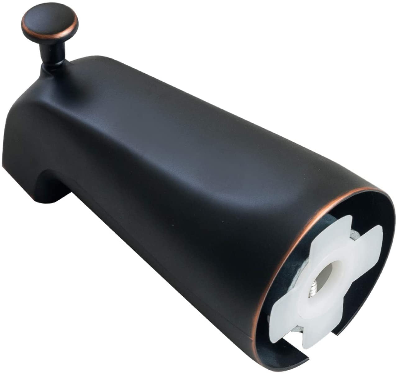 SENTO Slip On Nickel Universal Bathroom Tub Spout with Diverter, Durable Heavy Duty Metal Bathtub Faucet with Shower Diverter - 4 Inches 1/2"" Copper Pipe (Oil-Rubbed Bronze)