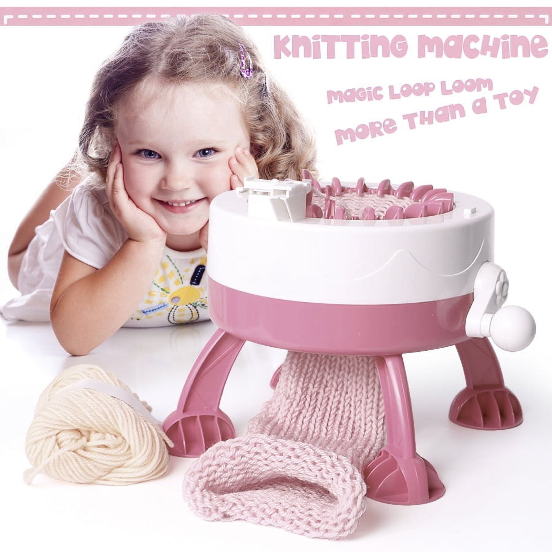 SENTRO 22 Needle Manual Yarn Knitting Machine, DIY Knitting Tool for Scarf Hat Socks, Portable Knitting Supplies for Adults with English Manual
