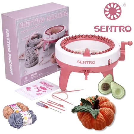 Ycxydr SENTRO 40 Needle Knitting Machine - Automatic Circular Loom & Crochet Kit for DIY Scarves, Hats, Socks