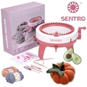 Ycxydr SENTRO 40 Needle Knitting Machine - Automatic Circular Loom & Crochet Kit for DIY Scarves, Hats, Socks