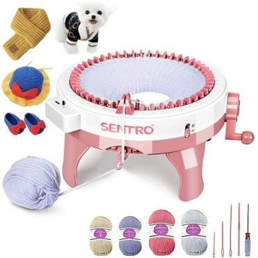 SENTRO 48 Needles Knitting Machine with Row Counter, Smart Crochet Loom for Beginners and Adults, DIY Scarf, Hat, and Sock Kit