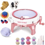 SENTRO 48 Needles Knitting Machine with Row Counter, Lightweight Crochet Loom for Beginners, DIY Scarf & Hat Kit