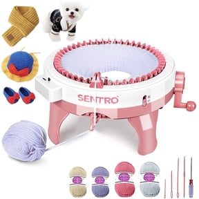 SENTRO 48 Needles Knitting Machine with Row Counter, Lightweight Crochet Loom for Beginners, DIY Scarf & Hat Kit