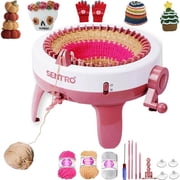 SENTRO Knitting Machine, 40 Needles Smart Weaving Loom Knitting Round Loom, Knitting Board Rotating Double Knit Loom Machine, DIY Knitting Loom Machines Weaving Loom Kit for Adults and Kids
