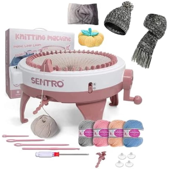 SENTRO Knitting Machine 48 Needles, Smart Weaving Loom with Row Counter, DIY Rotating Double Loom for Adults and Kids$$Art & Craft