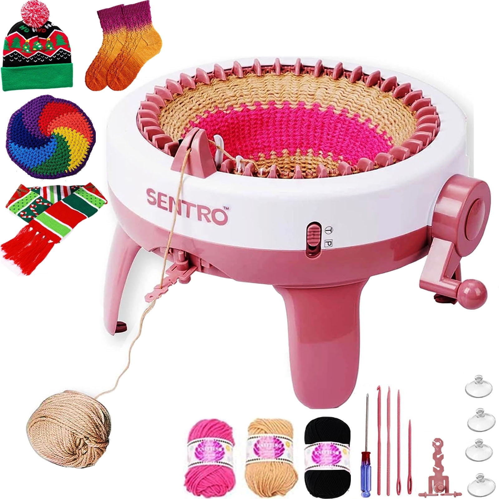 SENTRO knitting machine 40 needle intelligent weaving machine, rotary double for knitting boards DIY