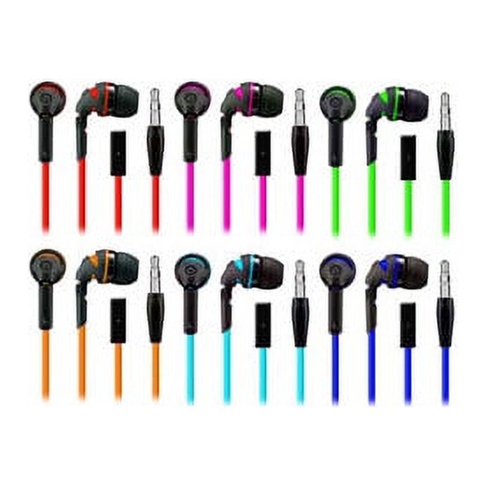 Sentry Evolve sentry hm610 neon stereo earbuds with in-line microphone assortment ...
