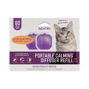 SENTRY Portable Calming Pheromone Diffuser Refill Pods for Cats, Helps Reduce Anxiety, 2 Count