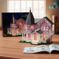 thumbnail image 1 of SENVOBK Pink Palace Building Block Kit Coraline Dollhouse Model Christmas Party Halloween House Gift for Girls (1349pcs), 1 of 8