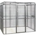 thumbnail image 1 of SENY Heavy Duty Large Walk-in Bird Aviary Cage, 79H x 86W x 62D inches, for Parrots, Macaws, Cockatoos, Reptiles, Dogs, Birds Flight Cage. (Silver Black, Wire Size: 0.14"), 1 of 14
