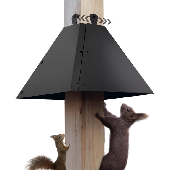 SENYUM Upgrade Metal Squirrel Baffle for 4x4 Post, 18 Inch Baffle for Bird Feeder, Outside Wooden Pole Mount Squirrel Guards for Bird Feeders to Deter Squirrels,Raccoons