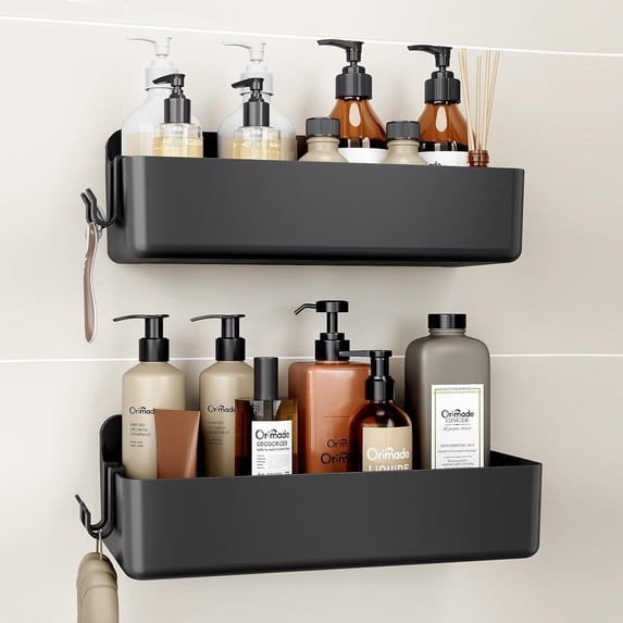 SENYUM Upgrade Orimade Shower Caddy 2-Pack, No-Drill Adhesive Shelves ...