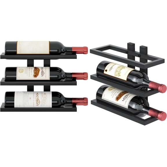 SENYUM Upgrade Wall Mount Wine Rack, Wall Racks for Wine Bottles Display and Storage, Hanging Bottle Organizer for Living Room, Dining Room, Wine Cellar