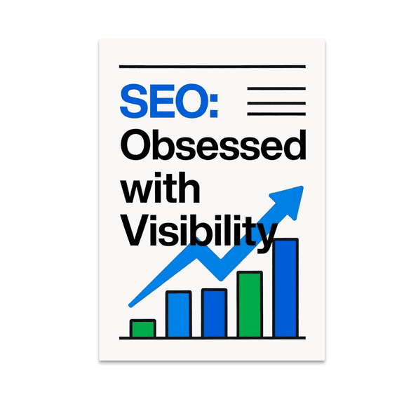 SEO: Obsessed with Visibility - Tech-Savvy Decor - 13x19 Poster Print