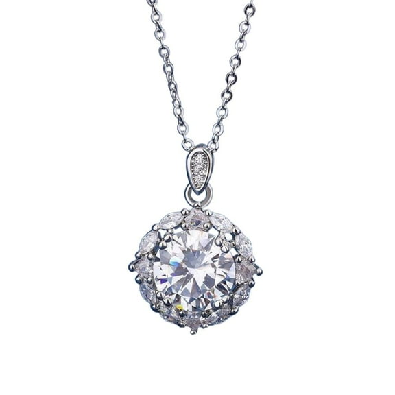 SEPARQI 5 carats moissanite pendant necklace for women sterling 925 silver sparkling gift for her With White Gift Box