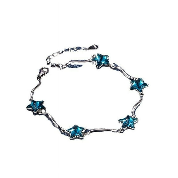 SEPARQI 925 Sterling Silver Bracelets for Women, Fashion Adjustable Slider Unique S925 Bracelet Jewelry For Wedding Gifts Five-Pointed