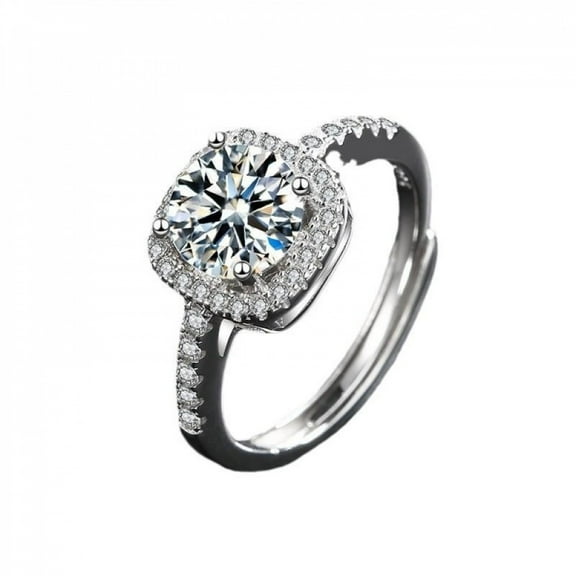 SEPARQI 925 Sterling Silver Classic Square Moissanite Ring for Women Engagement Rings Promise Wedding Jewelry Gift for He