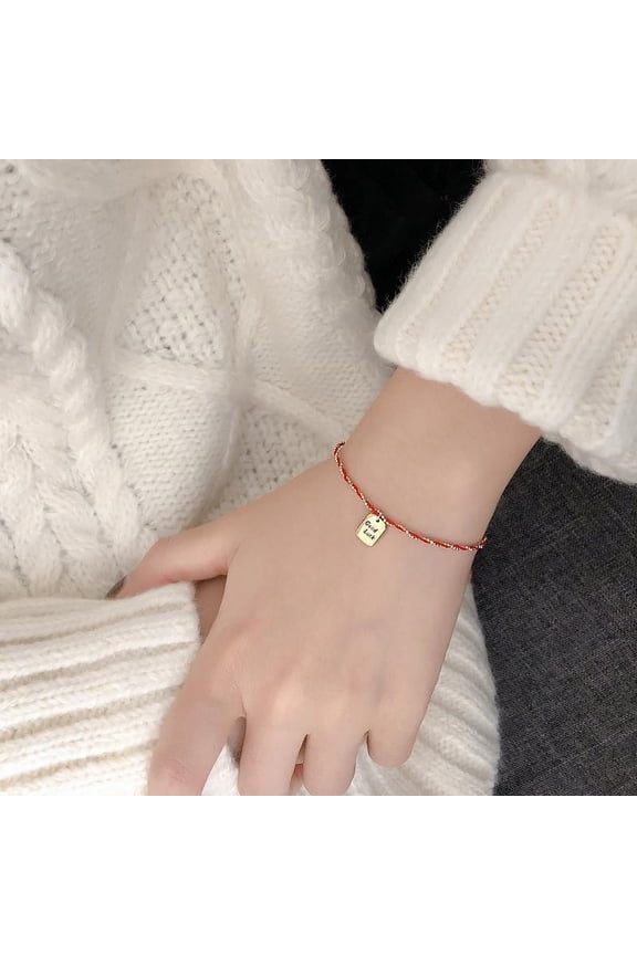 Good Luck 925 Sterling Silver Bracelets for Women, Fashion Adjustable Slider Unique S925 Bracelet Jewelry For Wedding Gifts