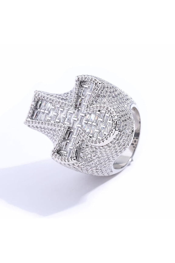 Mens Titanium CZ Engagement Ring Luxury Wedding Band Statement Jewelry for Him With White Gift Box Packaging