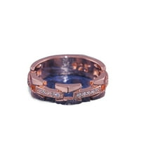 SEPARQI Mens Titanium Ring Wedding Band Cubic Zirconia Accessories Punk Style Couple Models Ring Jewelry With White Gift Box