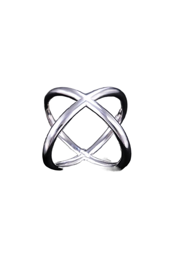 Mens Titanium Ring Wedding Band South Korea Hollow Cross Three-Dimensional Surround Ring Unisex All-Match With White Gift Box