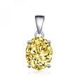 thumbnail image 1 of SEPARQI Oval Necklace Egg-Shaped Pendant Necklace For Women Sterling 925 Silver Sparkling Gift For Lover With White Gift Box, 1 of 9
