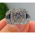 thumbnail image 1 of SEPARQI Titanium Mens CZ Wedding Band Comfort Fit Engagement Ring Statement Jewelry With White Gift Box Packaging, 1 of 5