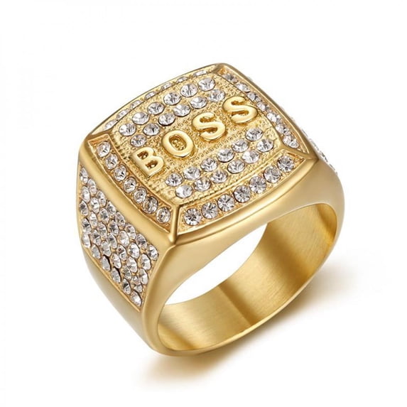 SEPARQI Titanium Mens Statement Wedding Ring AAAAA Cubic Zirconia Comfort Fit Band Jewelry With White Gift Box Packaging