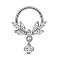 thumbnail image 1 of SEPARQI Titanium Micro Cubic Zirconia Hinged Nose Hoop Ring Jewelry Unisex, 1 of 5