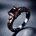 thumbnail image 1 of SEPARQI Women Square Moissanite Couple Ring Multi-Gemstone Ring, 1 of 10