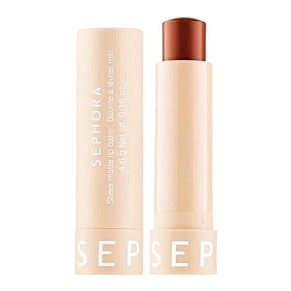 SEPHORA Sheer Matte Lip Balm - 06 Chocolate (Light Cool Brown)