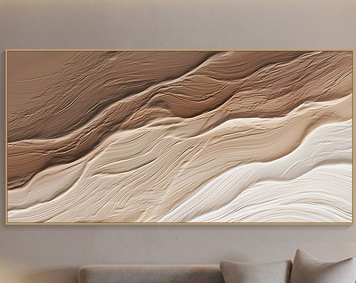 SEPT 3D Minimalist Ocean Painting On Canvas Textured Wall Art Earth ...