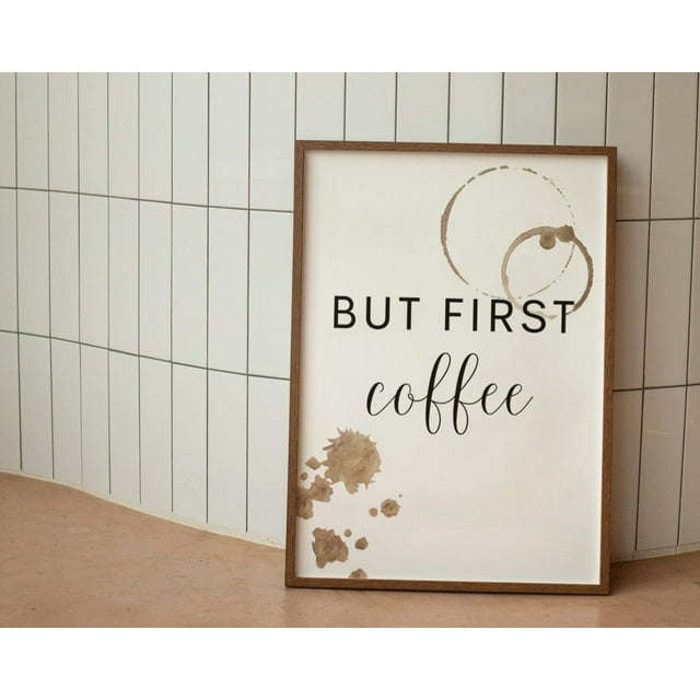 SEPT But First Coffee Printable Wall Art, Kitchen & Dining Room Wall