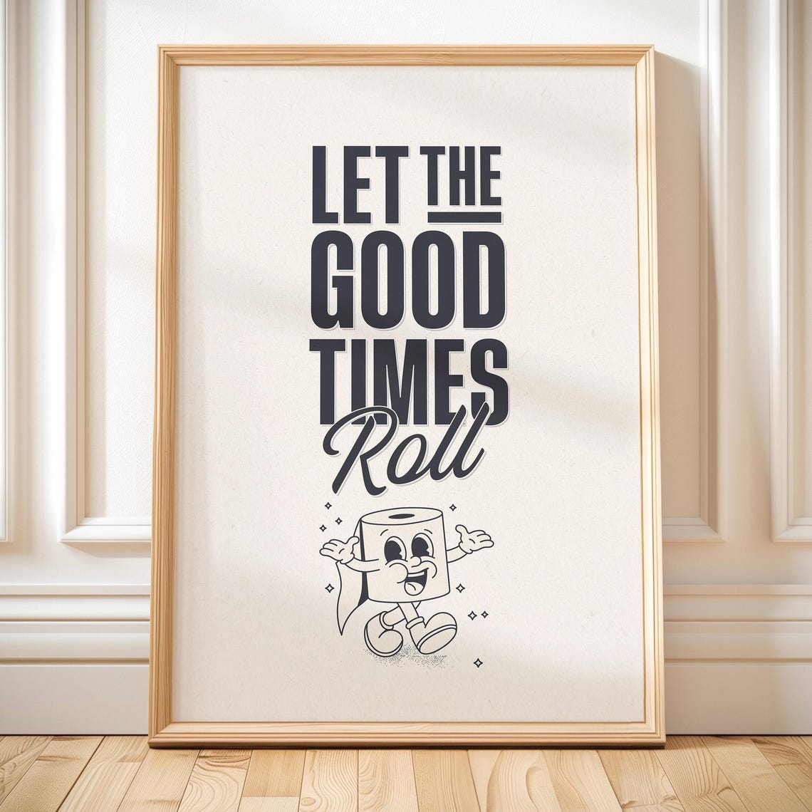 SEPT Funny Retro Bathroom Print Let The Good Times Roll Poster Vintage ...