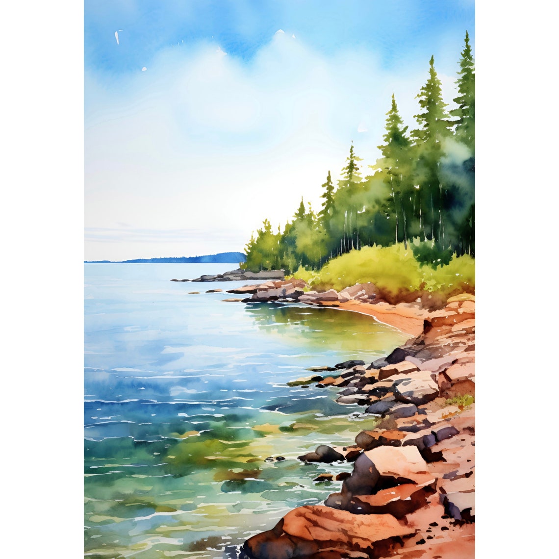 Stunning Rocky Shoreline Summer Decor image
