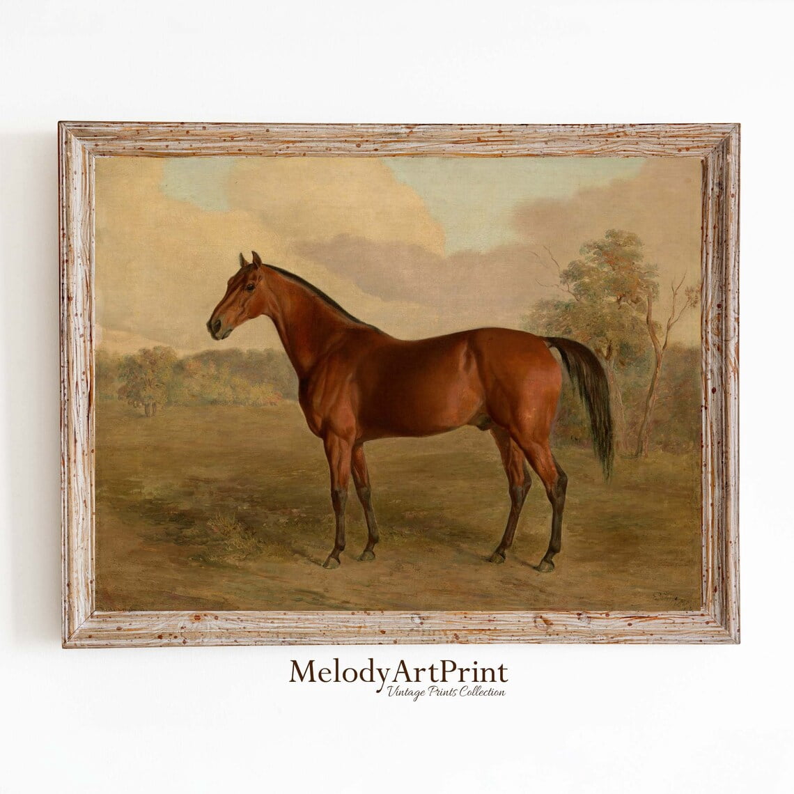 SEPT Vintage Horse Painting, , Antique Equestrian Print, Farmhouse ...