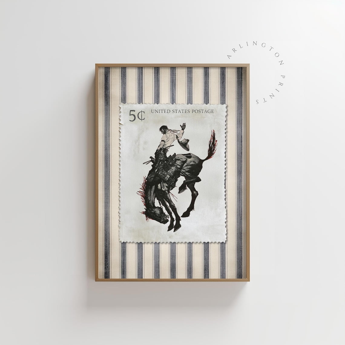 SEPT Western Rodeo Stamp Print, Vintage Cowboy Poster Art, Rustic Ranch ...