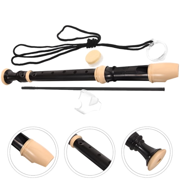 SEPTRIO 1 Set of Kids Recorder Instrument 8 Hole Soprano Recorder Funny Small Recorder Beginner Plastic Soprano Recorder with Clean Rod and Carrying Bag