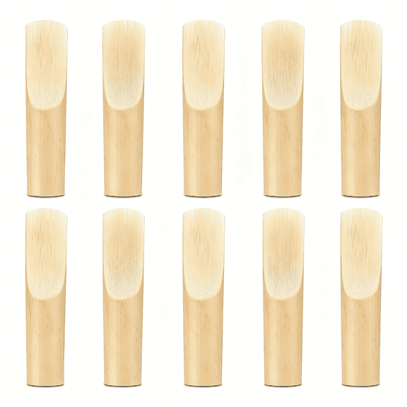 SEPTRIO 10 Pack Tenor Saxophone Reeds Strength 2.5, Natural Cane Sax Reeds with Laser Engraved Marking, Traditional Saxophone Reeds for Alto and Tenor Sax Players, Students