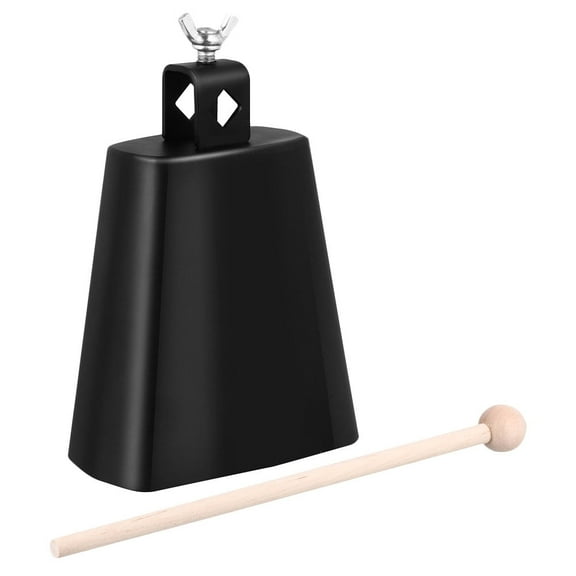 SEPTRIO 2026 New 1 Set Practical Cow Bell Percussion Musical Cowbell with Stick Music Teaching Tool for Music Education,Percussion Practice,Sound Exploration,School Activities,Music Lessons