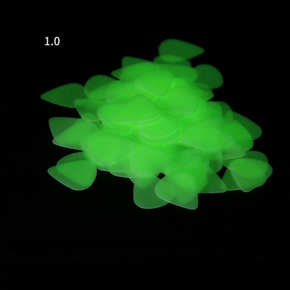 SEPTRIO 2026 New 10Pcs Guitar Picks, Glow-In-The-Dark Effect Guitar Accessories, Made with Premium Celluloid Guitar Pick, 1Mm, Style3 for Guitar Practice, Performances, Jam Sessions, Night Playing.