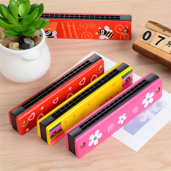 SEPTRIO 2026 New 16 Hole Harmonica Stainless Steel Musical Instrument | 13X2.8X2.2Cm | Color Sent at Random | Educational Learning Fun | Beginner Practice Mouth Organ