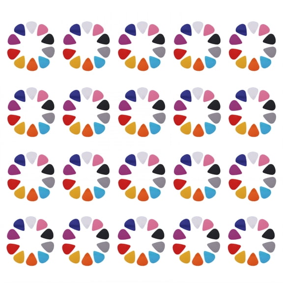SEPTRIO 2026 New 20Pcs Guitar Picks Celluloid Guitar Strings 0.96Mm Guitar Saddle for Electric Guitar Acoustic Multicolor