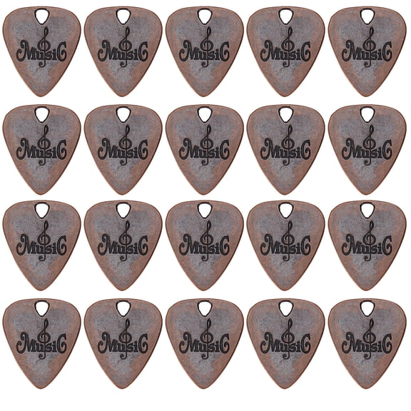 SEPTRIO 2026 New 20Pcs Guitar Picks High Performance Grip Guitar Accessories Shredding Grip Stable Design Guitar Pick for Rock Blues Jazz Pop Coppery