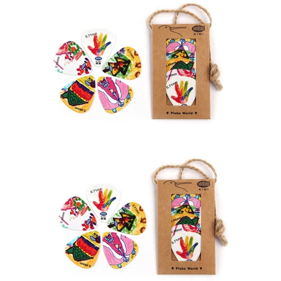 SEPTRIO 2026 New 2Pcs Guitar Picks Quick Feedback Guitar Accessories Playing Comfort Compact Shape Guitar Pick for Guitar Ukulele Bass Practice Multicolor2