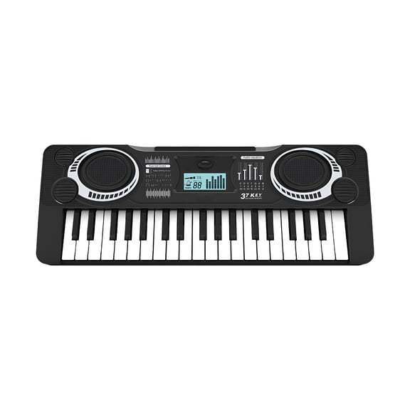 SEPTRIO 2026 New 37 Key Mini Electronic Keyboard,Portable Piano with Multiple Functions,Music Learning Instrument for 3-4 Years and 4-5 Years for Kids,Beginner,Music Practice,Home Use,Black Design