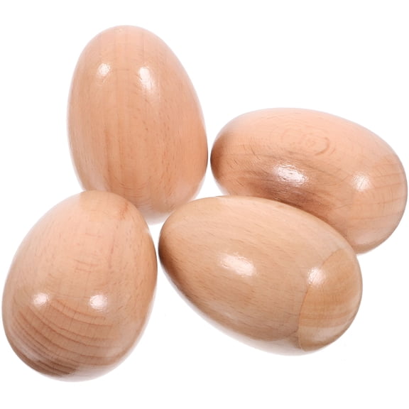 SEPTRIO 2026 New 4Pcs Wood Eggs Shakers Wooden Egg Maracas Shakers Hand Percussion Instruments for Music Class,Rhythm Practice,Band,Performance,Party,Kids,Classroom Activities.